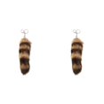 thumbnail image 1 of (2-Pack) Rinsvye Cute Tail Keychain Pendant Wallet Women Slim Women Key Ring Holder Keys Clip Pompoms Key Chains 1Pcs, 1 of 8