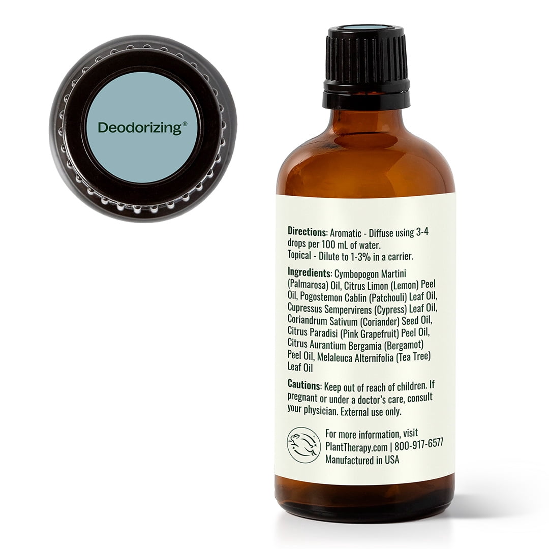 Plant Therapy Deodorizing Essential Oil Blend 100 mL (3.3 oz) 100% Pure, Undiluted, Natural Aromatherapy