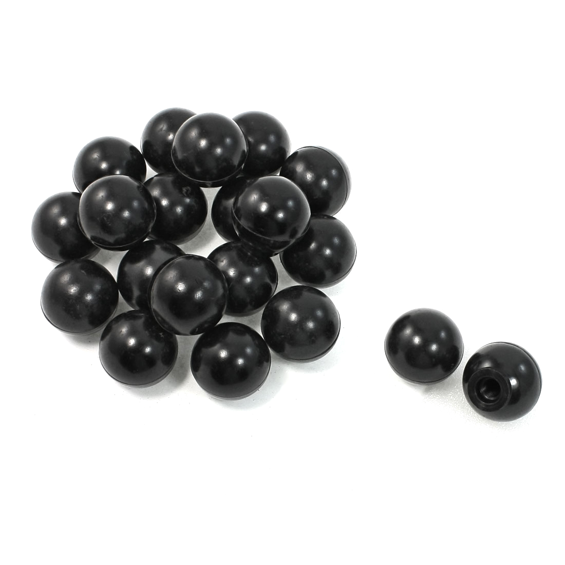 Uxcell 20 x 32mm Dia 8mm Thread Black Plastic Ball Knobs for Machine