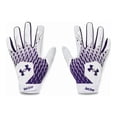 thumbnail image 1 of Guantes de béisbol Under Armour Clean Up 104 blanco/morado M, 1 of 2