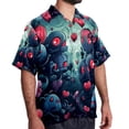 thumbnail image 2 of Love Men's Printed Button Down Short Sleeve Casual Summer Beach Shirt - Unisex, 2 of 6