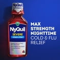 thumbnail image 5 of Vicks NyQuil SEVERE Cold & Flu Liquid, Nighttime Cold and Flu Medicine, Berry, 2x12 fl oz, 5 of 10