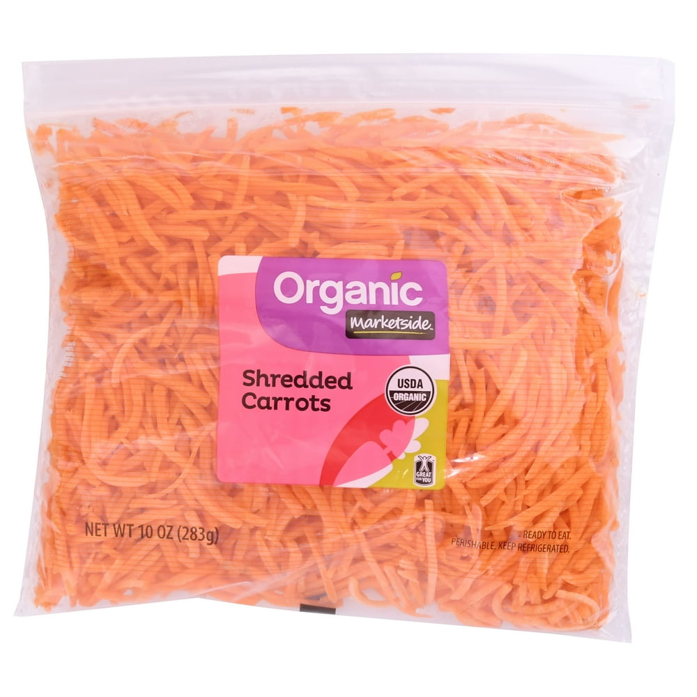 Organic Shredded Carrots 10 Oz Bag