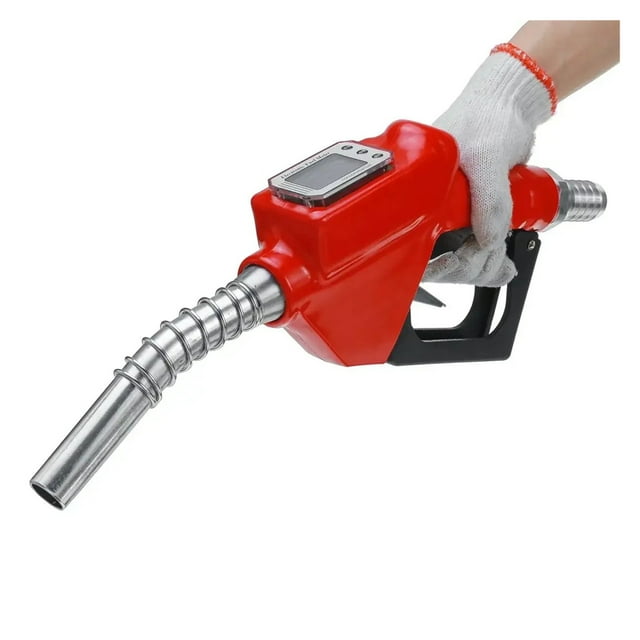 Digital Flow Meter Aluminum Alloy Fuel Gasoline Petrol Oil Delivery Gun, Nozzle Dispenser LCD Diaplay 3Gears Refuel Injection Gun ,Clean and Hassle