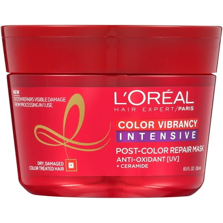 Hair Recovery - L'Oreal Paris Hair Expert Color Vibrancy Intensive Ultra Recovery Mask, Color Treated Hair, 8.5 Fl Oz