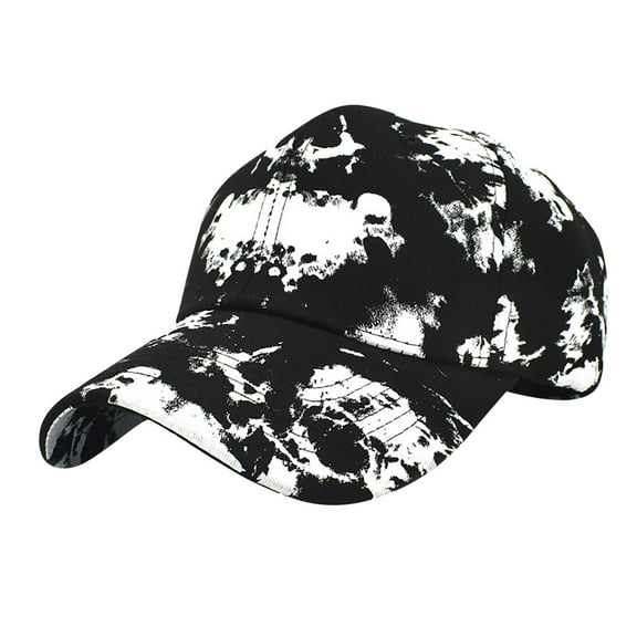 ZHENHONG Mens Baseball Caps Summer Tie Dye Fashion Outdoor Sun Visor Hat Casual Headwear Black