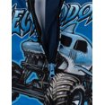 thumbnail image 3 of Monster Jam Little Boys' Fleece Hooded One Piece Megalodon Blue, 3 of 3