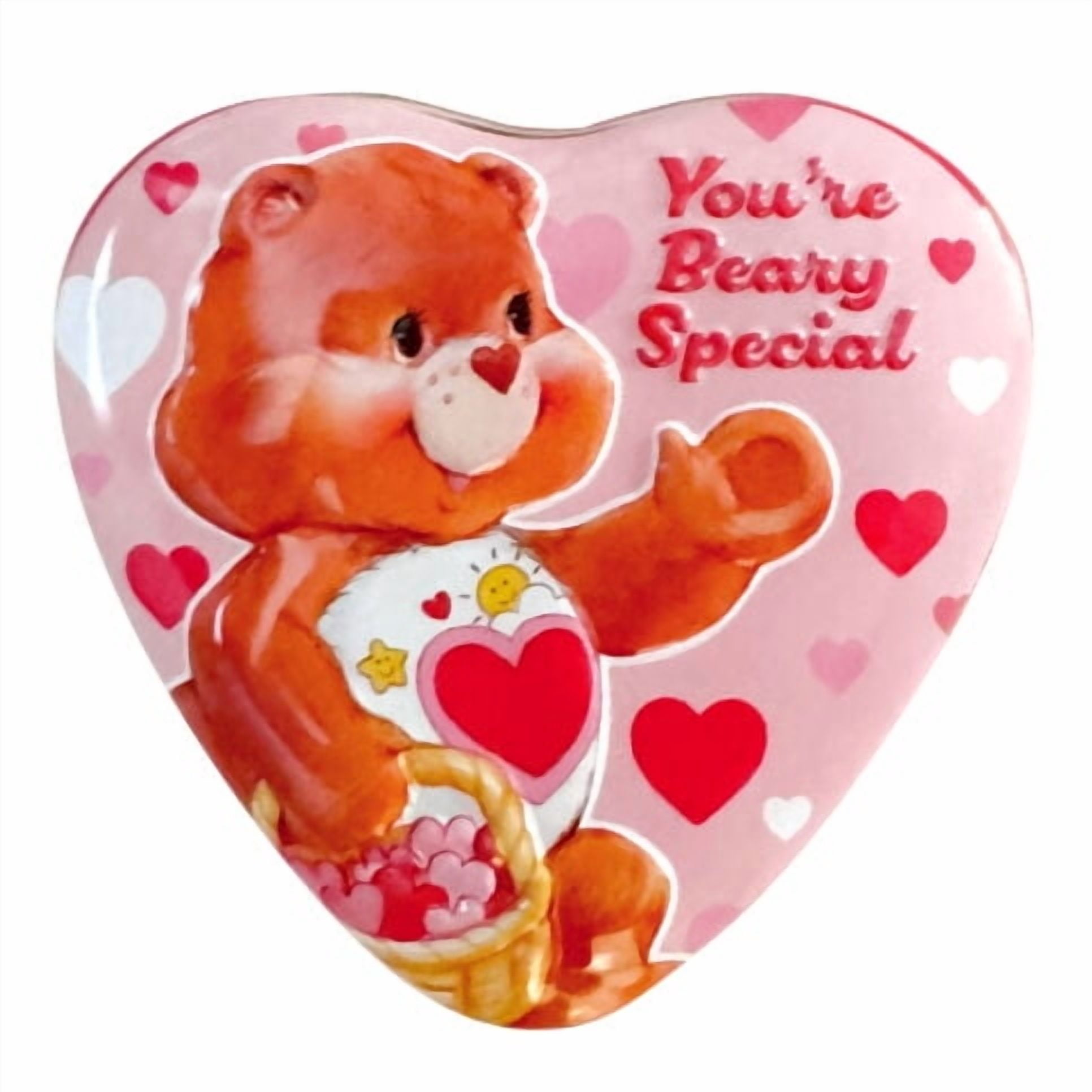 Care Bears Hard Candy Heart Shaped Tin Sweet Cherry Vanilla 1.2 Ounces Tin, 12 Count