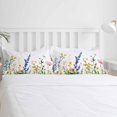 thumbnail image 5 of Spring Flower Queen Size Comforter Set, Floral Watercolor Hand-painted Modernism Soft Bedding for All Seasons, 4 Pcs Bed Set with 1Comforter (90"x92") ,1 Sheet(94"x116"), 2 Pillowcases (19"x29"), 5 of 7