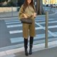 thumbnail image 5 of Chaqueta Abullonada para Mujer, Casual, con Mangas de Murciélago, Cuello Solapa, Cremallera, Chaquetas Urbanas Plisadas de Gran Tamaño Verde S, 5 of 10