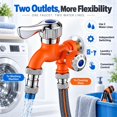 Split 2 Machine 2-Way Dual Outlet Washing Machine Plastic Faucet-Hose Splitter,white ...