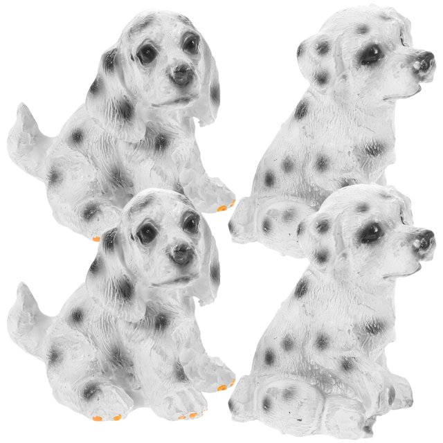 KAKOWELY 4 figuras de perro en miniatura, micropaisaje, bonsái, decoración de cachorros