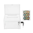 thumbnail image 3 of 1 Pack Acrylic Donation Box with Lock, Clear Ballot Box, 3 of 5