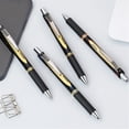 thumbnail image 4 of Clearance Sale! 1PC Premium Gel Pen, 0.5mm Black & Gold Retractable Rollerball for Smooth Writing, Plastic, for Office & Home, (15cm, Red), 4 of 8