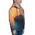 thumbnail image 3 of Salouo Lighthouse At Sunset Coast Pattern Hoodie Sweatshirt for Youth, Fall Pullover Hoodie Sweatshirt Long-Sleeve Pullover Hooded Sweatshirt-X-Large, 3 of 6