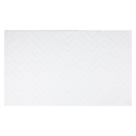 Unique Bargains Fade Resistant Cotton Bath Rugs Shower Mat Bathroom Non Slip White