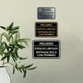 thumbnail image 2 of Signs ByLITA Classic Framed Peligro Espacio Limitado- Entrada solo con permiso Door or Wall Sign Easy Installation | Health And Safety | Building And Hospitality Sign (Ivory/Dark Brown) - Large, 2 of 8
