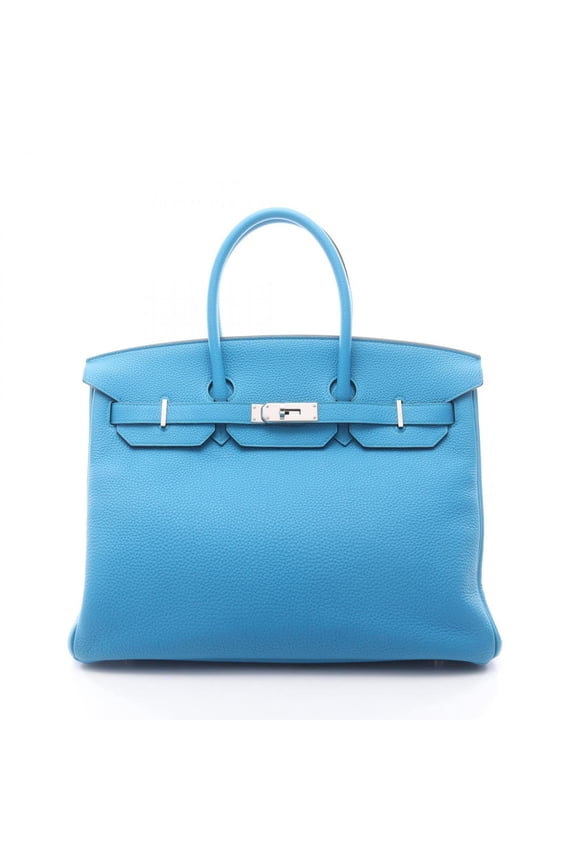 Pre-Owned Hermes Birkin 35 Handbag, Leather, Togo Women's, Blue, 071859CK