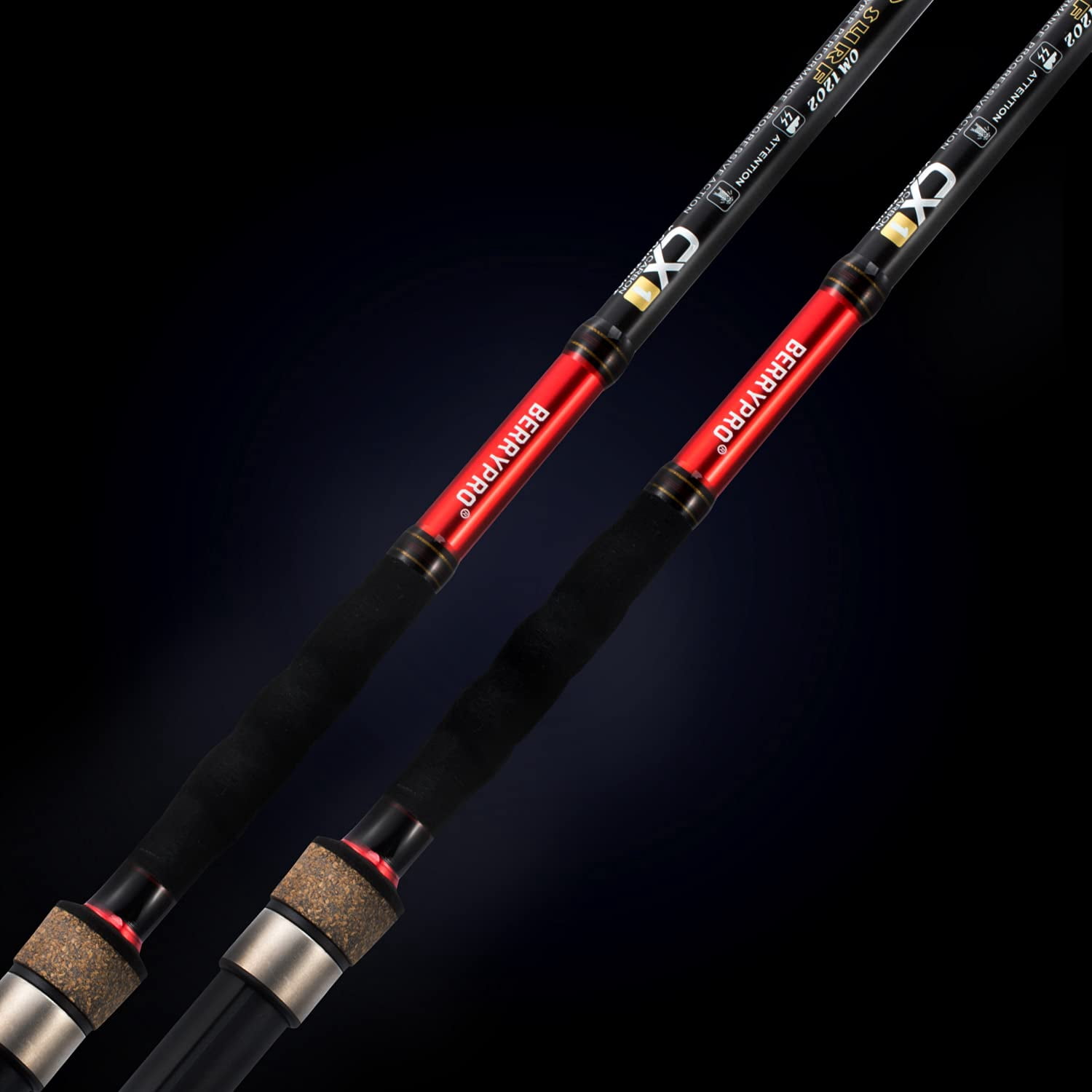 Berrypro Surf Spinning Rod Full Carbon Surf Fishing Rod Medium Action Surf Rod （9'-Spinning-2pc）