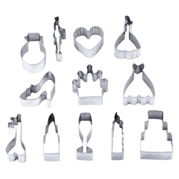 RENACLIPY Heart-Shaped Cookie Cutters Set, 12Pcs Stainless Steel, Baking Tools for Cookies and Crafts