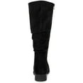 thumbnail image 3 of DARING DIVA Women's Round Toe Slouches Block Heels Knee High Boots Black 8, 3 of 6
