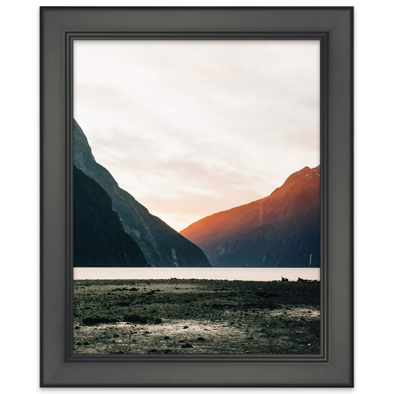 30x40 Frame Black Picture Frame - Complete Modern 30x40 Poster Frame  Includes UV Acrylic Shatter 