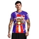 thumbnail image 1 of Hombre Camiseta Papá Noel Estampados Gráficos Cuello Barco Estampado 3D Al aire libre Navidad Manga Corta Estampado Ropa Deportes Casual, 1 of 4