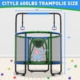 thumbnail image 6 of CITYLE Trampoline for Kids 600LBS 5.5FT Toddler Trampoline Indoor Outdoor with Basketball Hoop, Swing, Adjustable Bar, 66'' Mini Small Trampoline with Enclosure, Gifts for Toddlers, Boys & Girls, 6 of 8