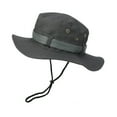 thumbnail image 3 of IDALL Straw Hat Sun Hats Bucket Hat Wide Brim Sun Hat Boonie Hats Fishing Hiking Outdoor Hats for Men and Women Beach Hat Visor Hats Dark Gray One Size, 3 of 3