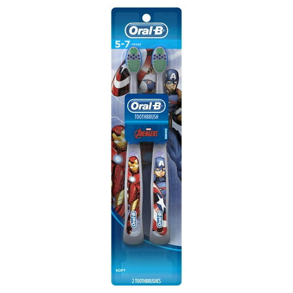 Oral-B Kid's Manual Toothbrush featuring Marvel's Avengers, 2 count