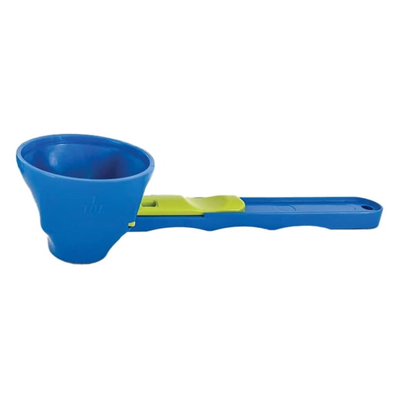 1 Pc The Original Measuring Scoop   Funnel No Spill Preparation of Protein Powder, Workout & Sports Drinks, Formula & Kcup Refill Mess & Spill Free, 5.11x1.96 Inch, Blue