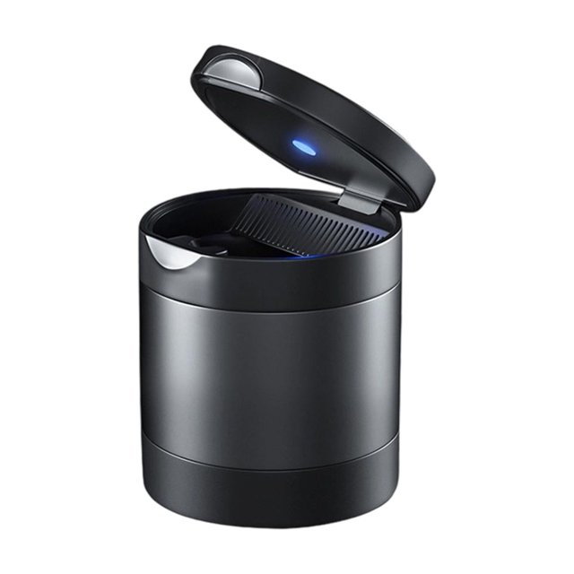 Car Ashtray For Vehicles Universal Auto Holder With Lid Scatter Design Durable Metal Interior Accessory For Ash Storage