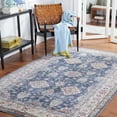 thumbnail image 3 of SAFAVIEH Tucson Crystal Traditional Machine Washable Area Rug, 6' x 9', Navy/Beige, 3 of 9