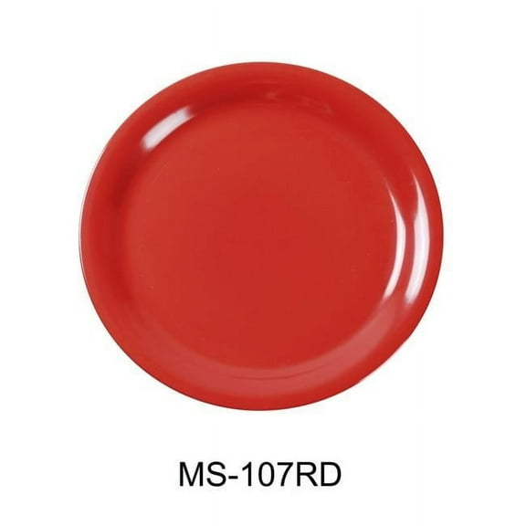 7.25 in. Mile Stone Narrow Rim Round Plate Orange Red - Pack of 48