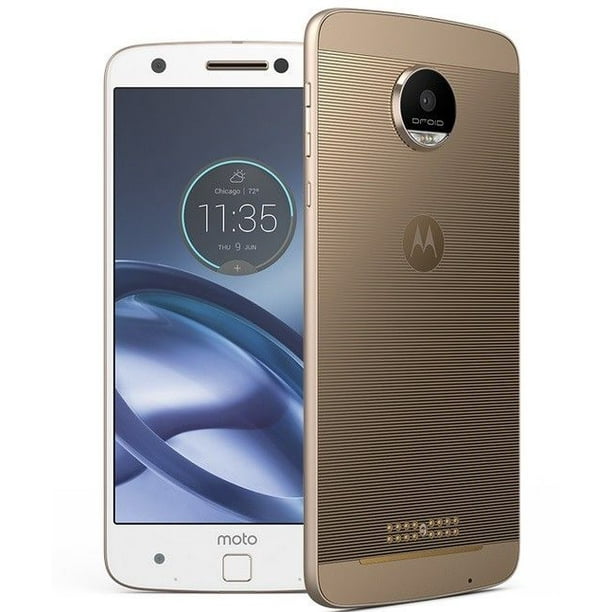 wenselijk Verlengen Hoop van Motorola XT1650 XT1650M Moto Z Force (Verizon) White/Gold 4G VoLTE GSM  Unlock Page Plus. A Grade Refurbished - Walmart.com