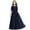 Navy, variant on CPNG Girls' Sophisticated Half-Sleeve Lace Bodice Floor-Length Chiffon Dress – Elegant Formal Gown for Flower Girl, Wedding Guest, Holiday Parties & Special Occasions