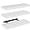 White, variant on TACYKIBD Floating Shelves, Wall Shelves for Bathroom/Living Room/Bedroom/Kitchen Decor, White Shelves with Invisible Brackets Set of 3 - AMFS08