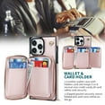 thumbnail image 6 of Allytech RFID Blocking Wallet Case for iPhone 14 Pro 2022, PU Leather Zipper Purse with Crossbody Strap Handbag Case with Credit Card Slots for iPhone 14 Pro 6.1 inch 5G, Rosegold, 6 of 10