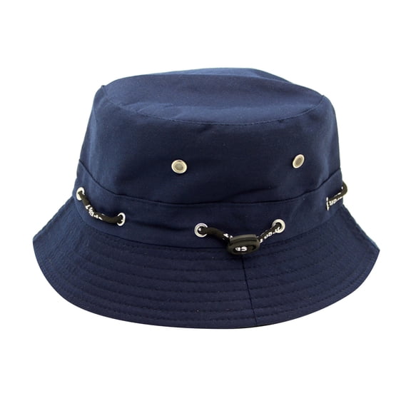 Bucket Hat Cotton Packable Summer Travel Cap Sun hat for Men and Women Navy