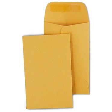 MyOfficeInnovations Gummed Currency Envelopes 2 1/4" x 3 1/2" Brown 500/Box (19848-CC) 535062