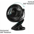 thumbnail image 3 of Dosaele Portable USB Rechargeable Mini Cooling Fan Clip On Desk Baby Stroller Cool, 3 of 5