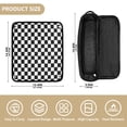 thumbnail image 4 of Hair Tools Storage with Heat Resistant Mat- Black and White Stripes Printed Curling Iron Travel Bag/Flat Iron Case for Women, 4 of 8