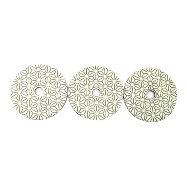 3 Unids / Set 4 Pulgadas 100 Mm Seco / Húmedo Almohadillas de Pulido de 3 Pasos Herramienta Eccomum Almohadillas para pulir