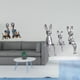 thumbnail image 2 of Figura de familia de y conejo de resina moderna, escultura decorativa, arte artesanal coleccionable para escritorio, estantería, hogar, ofici, 2 of 8