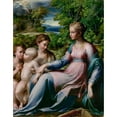 thumbnail image 2 of Parmigianino 15x18 Black Ornate Wood Framed Double Matted Museum Art Print Titled - Virgin and Child with Saint John the Baptist and Mary Magdalene (1535-1540), 2 of 5