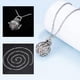 thumbnail image 4 of Collar de urna de cremación hecho a mano, recuerdo conmemorativo de cenizas, colgante, joyería de recuerdo Plata, 4 of 7