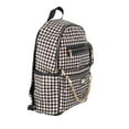 thumbnail image 4 of Madden NYC Women's Chain Pocket 17" Dome Backpack, Black Gingham, 4 of 5