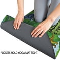 thumbnail image 3 of Green Dinosaurs Jurassic Pattern Hot Yoga Mat Towel Non Slip for Hot Yoga - Quick-Drying Yoga Mat Cover with 4 Corner Pockets with Travel Bag - Hot Yoga Towel Non Slip 74"x26", 3 of 6