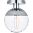 thumbnail image 1 of Living District LD6053C Eclipse 1 Light Flush Mount Ceiling Light with Clear Glass, Chrome, 1 of 1