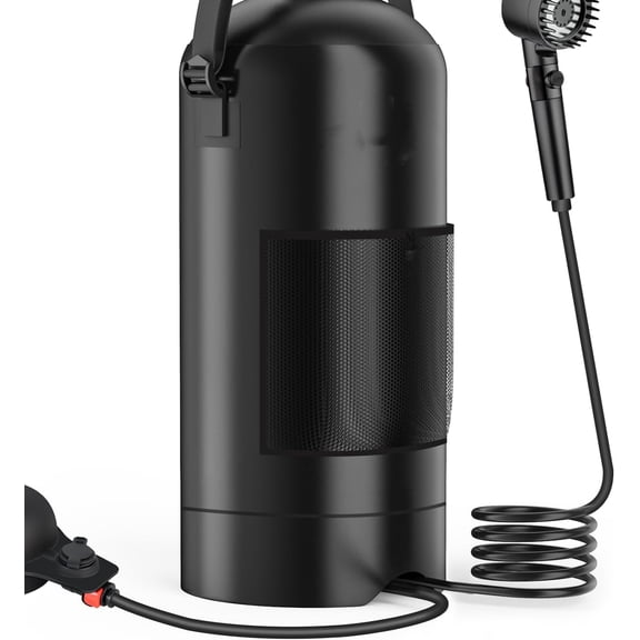 Portable Shower for Camping, Solar Heating Shower Bag with Shower Pump and Shower Head, Essential for Camping, Festivals, Overlanding, Beach Trips